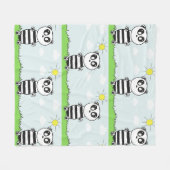 Couverture Polaire Illustration de Panda Mignon (Devant (Horizontal))