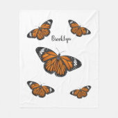 Couverture Polaire Illustration de papillon monarque (Devant)