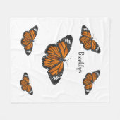 Couverture Polaire Illustration de papillon monarque (Devant (Horizontal))