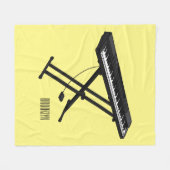 Couverture Polaire Illustration de piano clavier (Devant (Horizontal))
