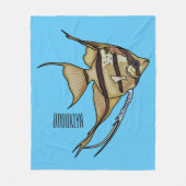 Couverture Polaire illustration de poisson-ange de dessin animé (Devant)