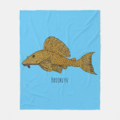 Couverture Polaire Illustration de poisson Pleco (Devant)