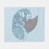 Couverture Polaire Illustration de requin (Devant (Horizontal))