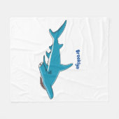 Couverture Polaire Illustration de requin marteau (Devant (Horizontal))