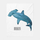 Couverture Polaire Illustration de requin marteau (Devant)