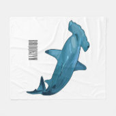 Couverture Polaire Illustration de requin marteau (Devant (Horizontal))
