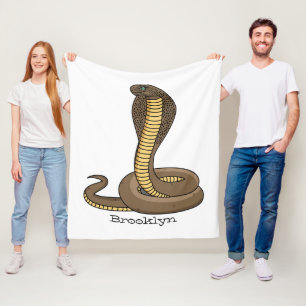 Couverture Polaire Illustration de serpent à cobra Brown