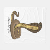 Couverture Polaire Illustration de serpent à cobra Brown (Devant (Horizontal))
