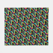 Couverture Polaire Illustration de serpent coloré (Devant (Horizontal))