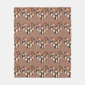 Couverture Polaire Illustration de Sheltie Heart Shetland Sheepdog (Devant)