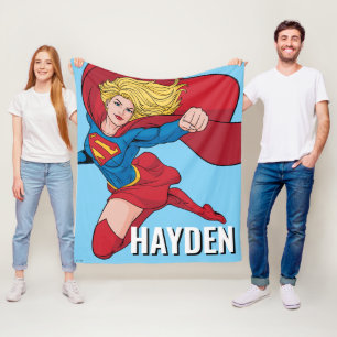 Couverture Polaire Illustration de Supergirl volant vers le haut
