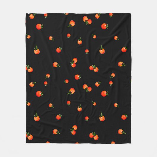 Couverture Polaire Illustration de tomates cerises. Aquarelle transpa (Devant)