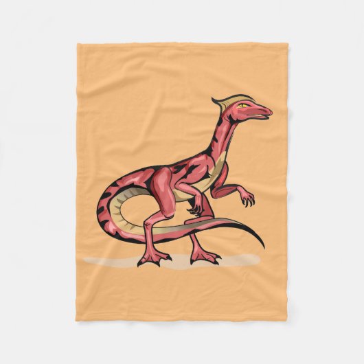 Couverture Polaire Illustration De Velociraptor. (Devant)