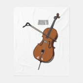 Couverture Polaire Illustration de violoncelle (Devant)