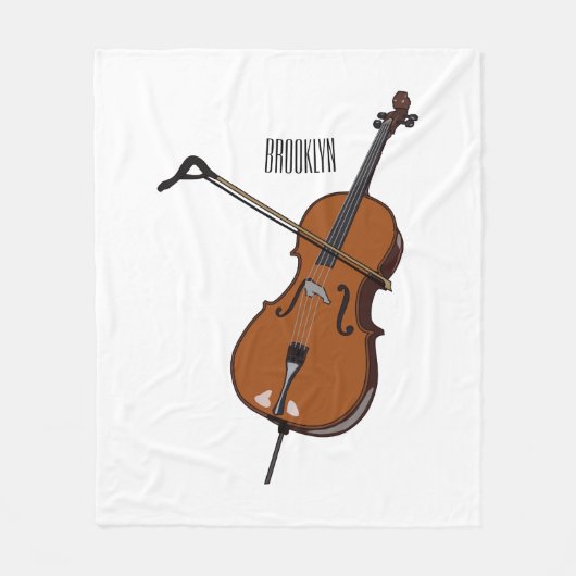 Couverture Polaire Illustration de violoncelle (Devant)