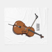 Couverture Polaire Illustration de violoncelle (Devant (Horizontal))