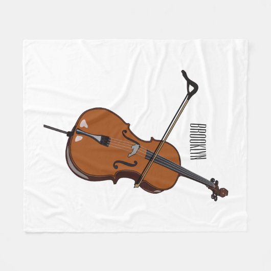 Couverture Polaire Illustration de violoncelle (Devant (Horizontal))