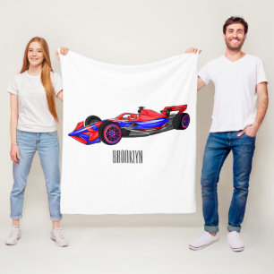 Couverture Polaire Illustration de voiture de course professionnelle