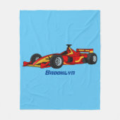 Couverture Polaire Illustration de voitures de course à grande vitess (Devant)