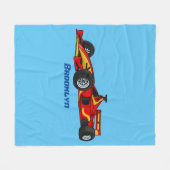 Couverture Polaire Illustration de voitures de course à grande vitess (Devant (Horizontal))