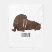 Couverture Polaire Illustration de Walrus (Devant)