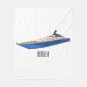 Couverture Polaire Illustration de yacht (Devant)