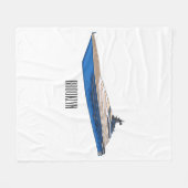 Couverture Polaire Illustration de yacht (Devant (Horizontal))