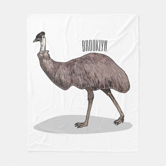 Couverture Polaire Illustration d'Emu bird (Devant)