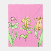 Couverture Polaire Illustration des fleurs de printemps Pastel (Devant)