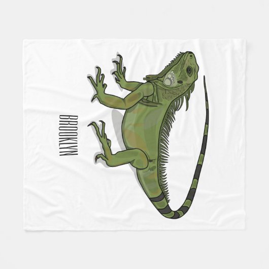 Couverture Polaire Illustration d'Iguana (Devant (Horizontal))
