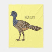 Couverture Polaire Illustration d'oiseau de curassow (Devant)