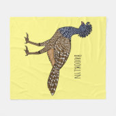 Couverture Polaire Illustration d'oiseau de curassow (Devant (Horizontal))