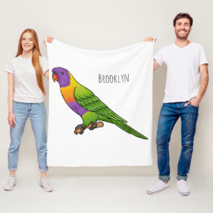 Couverture Polaire Illustration d'oiseau de lorikeet arc-en-ciel