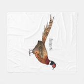 Couverture Polaire Illustration d'oiseau faisan à cou circulaire (Devant (Horizontal))