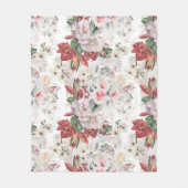 Couverture Polaire illustration d'orchidées et de dentelles luxueuses (Devant)