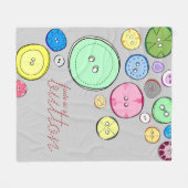 Couverture Polaire Illustration du bouton coloré (Devant (Horizontal))