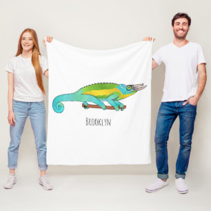 Couverture Polaire Illustration du caméléon de Jackson