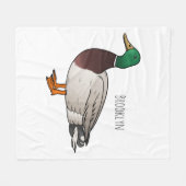 Couverture Polaire Illustration du canard de Majard (Devant (Horizontal))