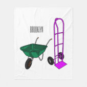 Couverture Polaire Illustration du chariot à roues et du chariot à ma (Devant)