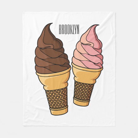 Couverture Polaire Illustration du cône de crème glacée (Devant)