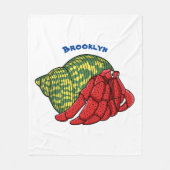 Couverture Polaire Illustration du crabe mignon (Devant)