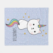 Couverture Polaire Illustration du maïs-grain rose mignon Kawaii (Devant (Horizontal))