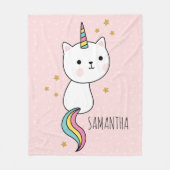 Couverture Polaire Illustration du maïs-grain rose mignon Kawaii (Devant)