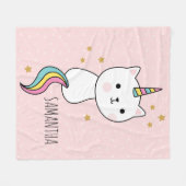 Couverture Polaire Illustration du maïs-grain rose mignon Kawaii (Devant (Horizontal))