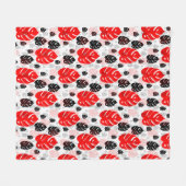 Couverture Polaire Illustration du Motif de forme Abstrait de feuille (Devant (Horizontal))