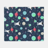Couverture Polaire Illustration du Motif spatial (Devant (Horizontal))