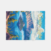 Couverture Polaire Illustration du parc national Crater Lake Art de v (Devant (Horizontal))