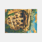 Couverture Polaire Illustration du parc national Mesa Verde Travel Ar (Devant (Horizontal))