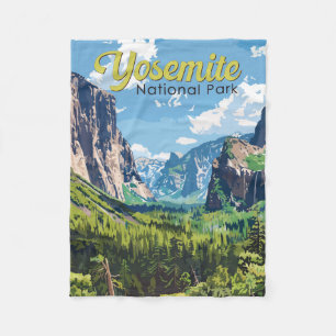 Couverture Polaire Illustration du parc national Yosemite Art de voya