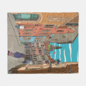 Couverture Polaire Illustration du paysage urbain du centre-ville de  (Devant (Horizontal))